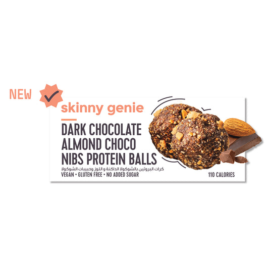 Dark Chocolate Almond Choco Nibs Protein Balls