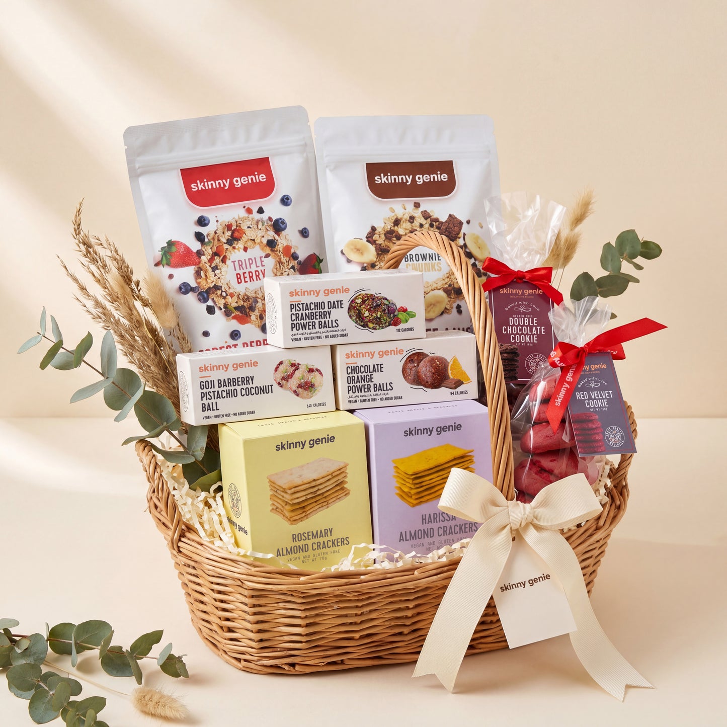 Gluten-free gift hamper in UAE — Skinny Genie curated healthy gift basket