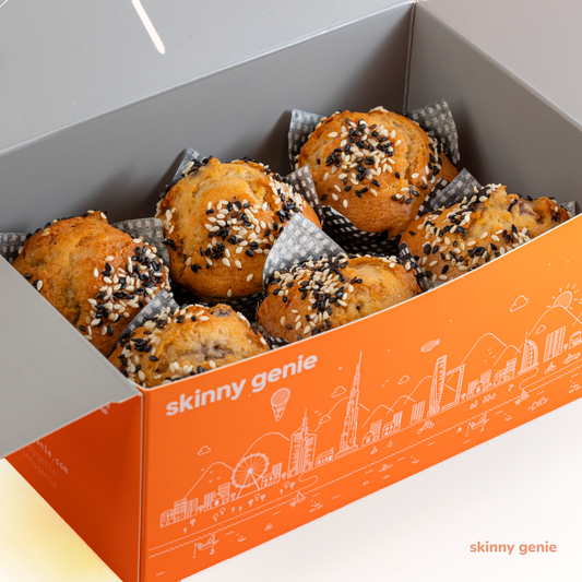 Blueberry and Mixed Sesame Seeds Skinny Muffin Box (6pc)