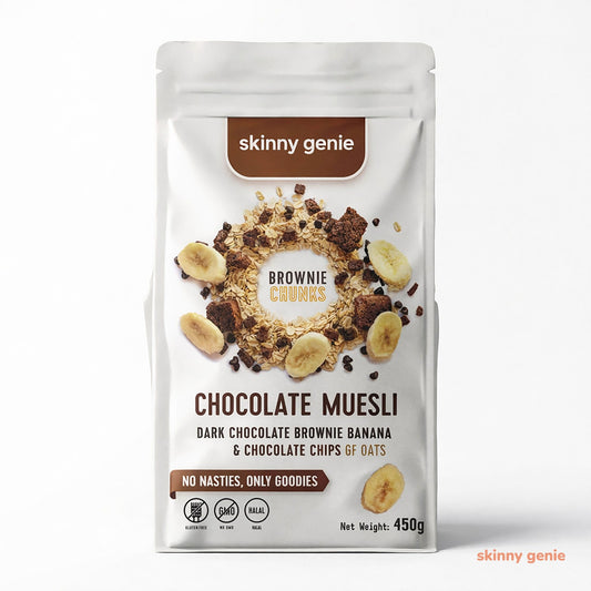Gluten-free chocolate muesli cereal in Dubai — Skinny Genie healthy breakfast
