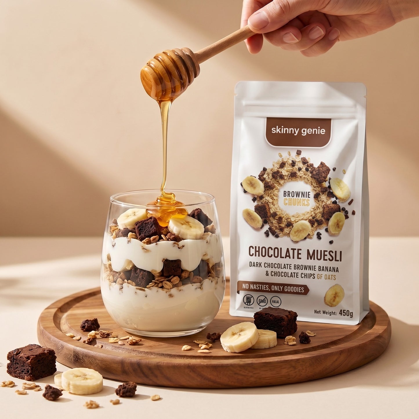 Skinny Genie gluten-free chocolate muesli — Coeliac UK certified breakfast cereal