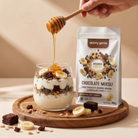 Skinny Genie gluten-free chocolate muesli, Coeliac UK certified breakfast cereal