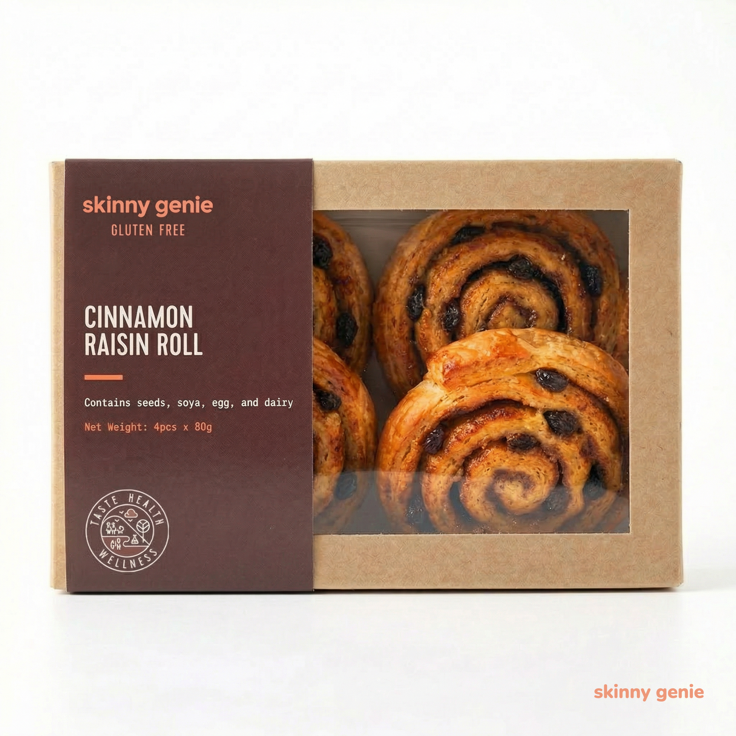 Gluten-free cinnamon raisin roll in Dubai — Skinny Genie freshly baked pastry