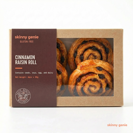 Gluten-free cinnamon raisin roll in Dubai — Skinny Genie freshly baked pastry
