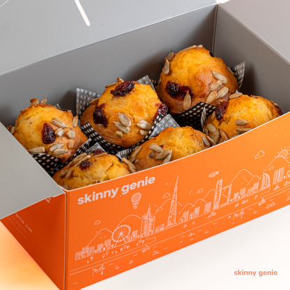 Skinny Genie gluten-free cranberry sunflower seed muffin — single serve