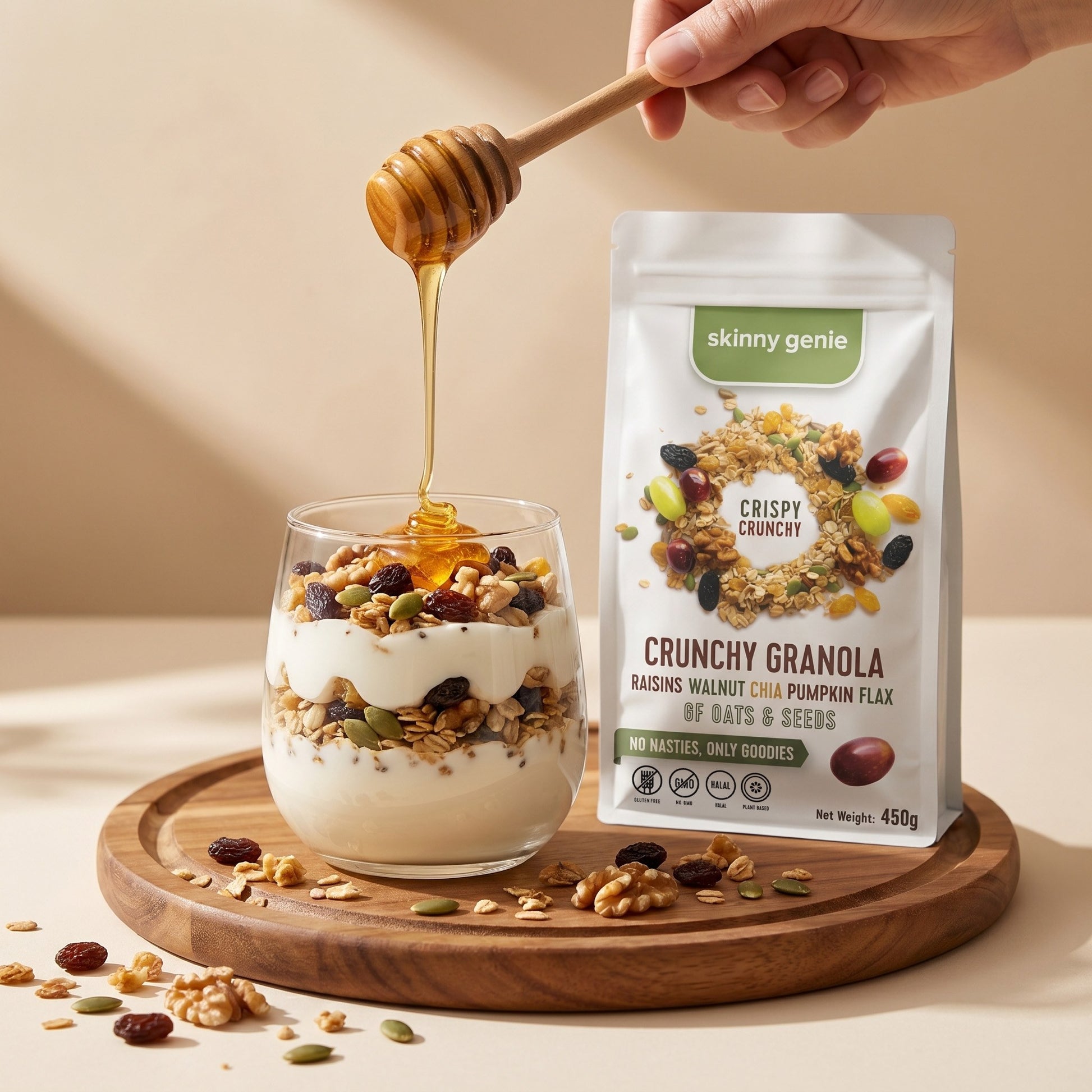 Skinny Genie gluten-free granola — Coeliac UK certified breakfast