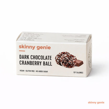 Gluten-free dark chocolate cranberry ball in Dubai — Skinny Genie healthy vegan snack