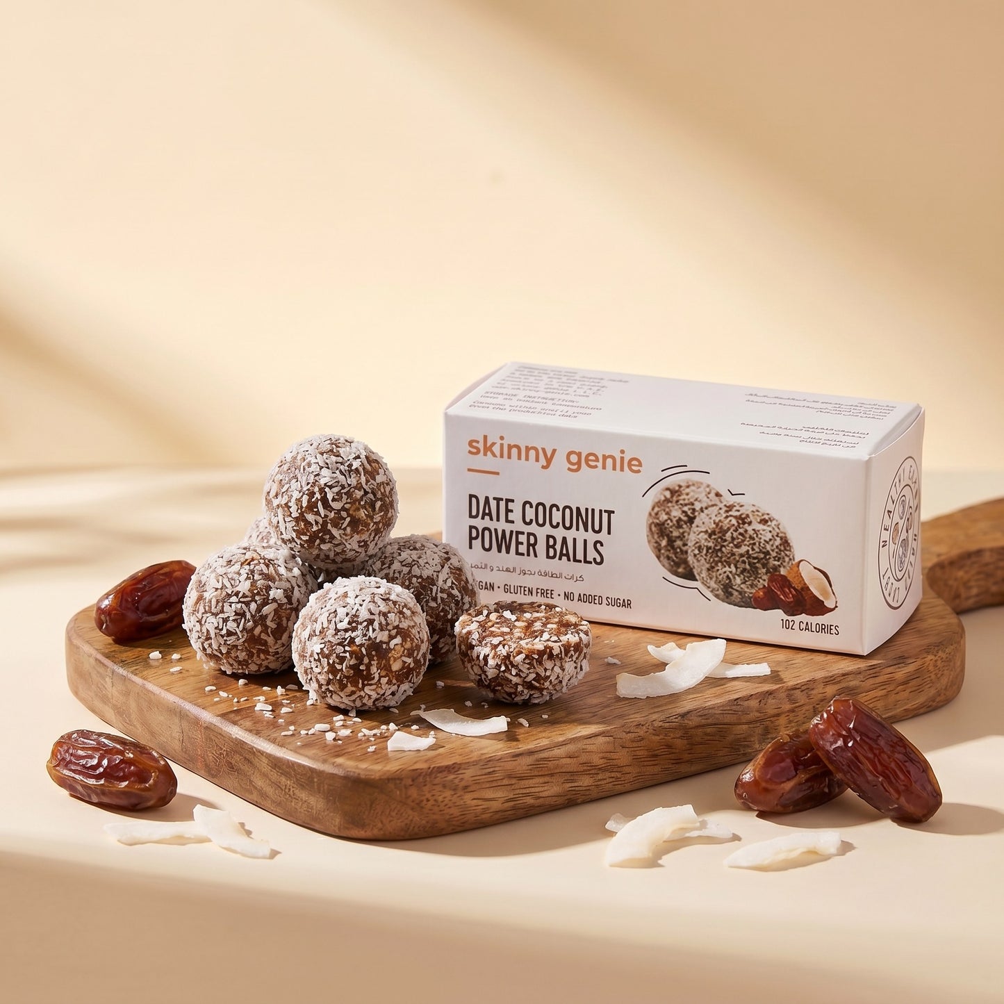 Skinny Genie gluten-free date coconut power ball — Coeliac UK certified