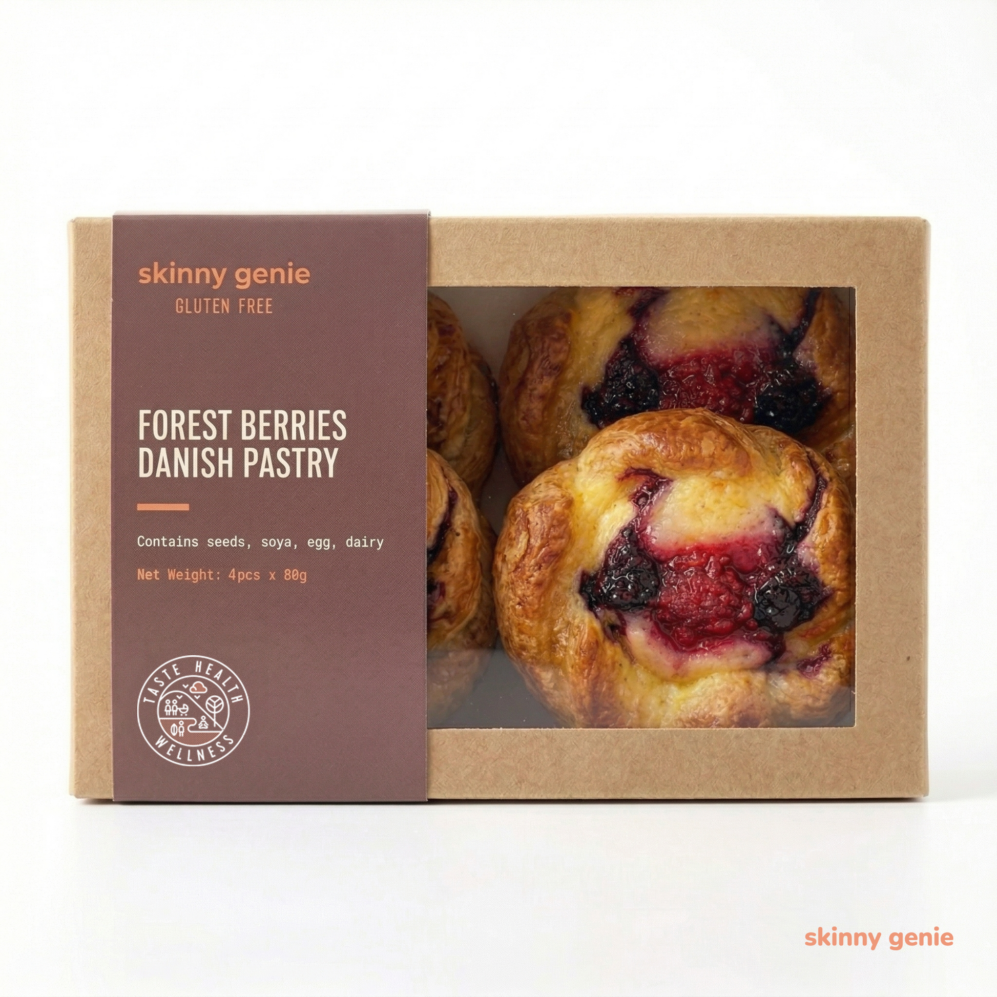 Gluten-free forest berries Danish in Dubai — Skinny Genie freshly baked pastry
