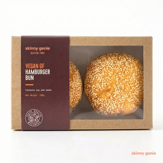 Gluten-free vegan burger bun in Dubai — Skinny Genie soft hamburger bun