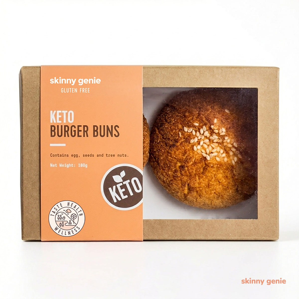 Keto gluten-free burger buns in Dubai, Skinny Genie low-carb vegan buns