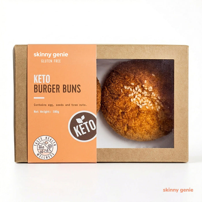 Keto gluten-free burger buns in Dubai, Skinny Genie low-carb vegan buns
