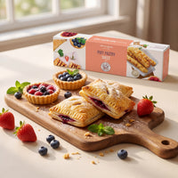 Gluten-free pastry tarts and turnovers, made with Skinny Genie puff pastry sheets