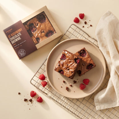 Skinny Genie gluten-free raspberry chocolate brownie — Coeliac UK certified treat