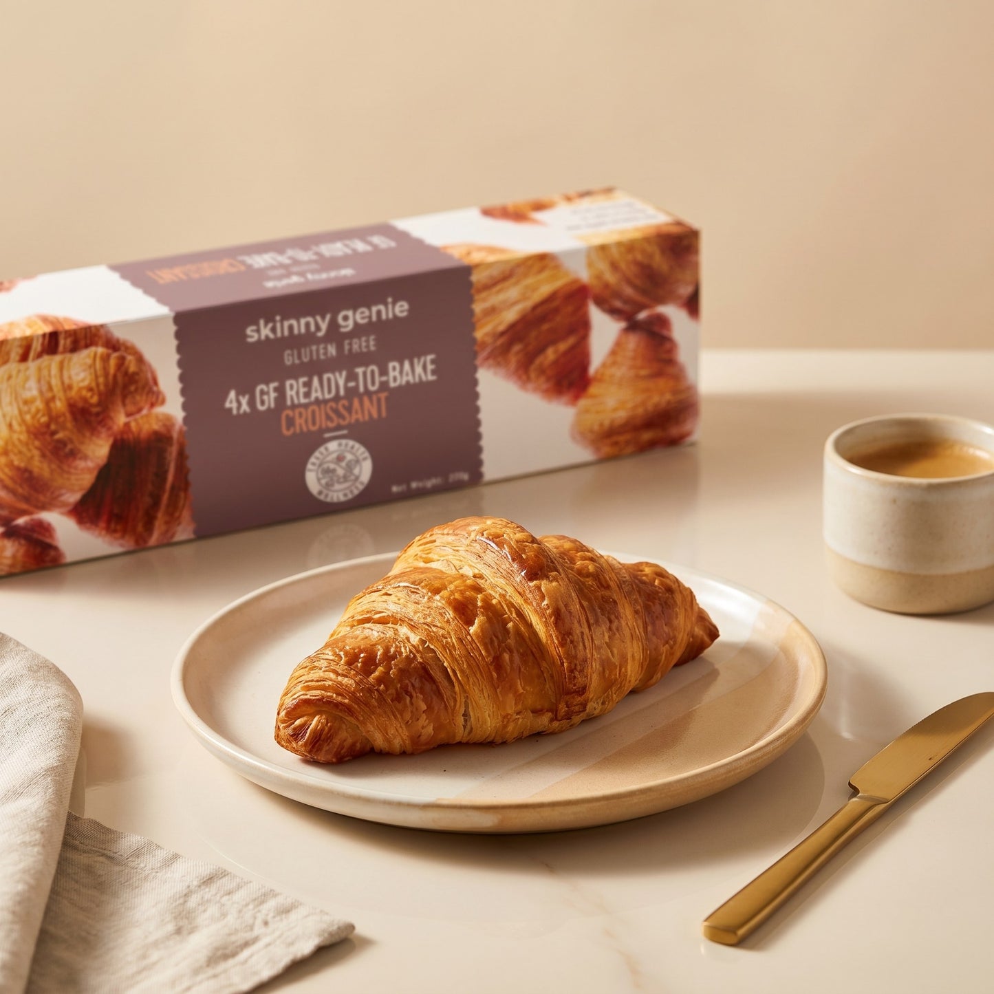 Skinny Genie gluten-free croissant — Coeliac UK certified, ready-to-bake bakery