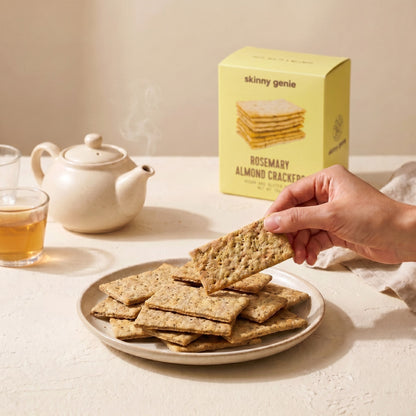 Skinny Genie gluten-free rosemary almond crackers — Coeliac UK certified