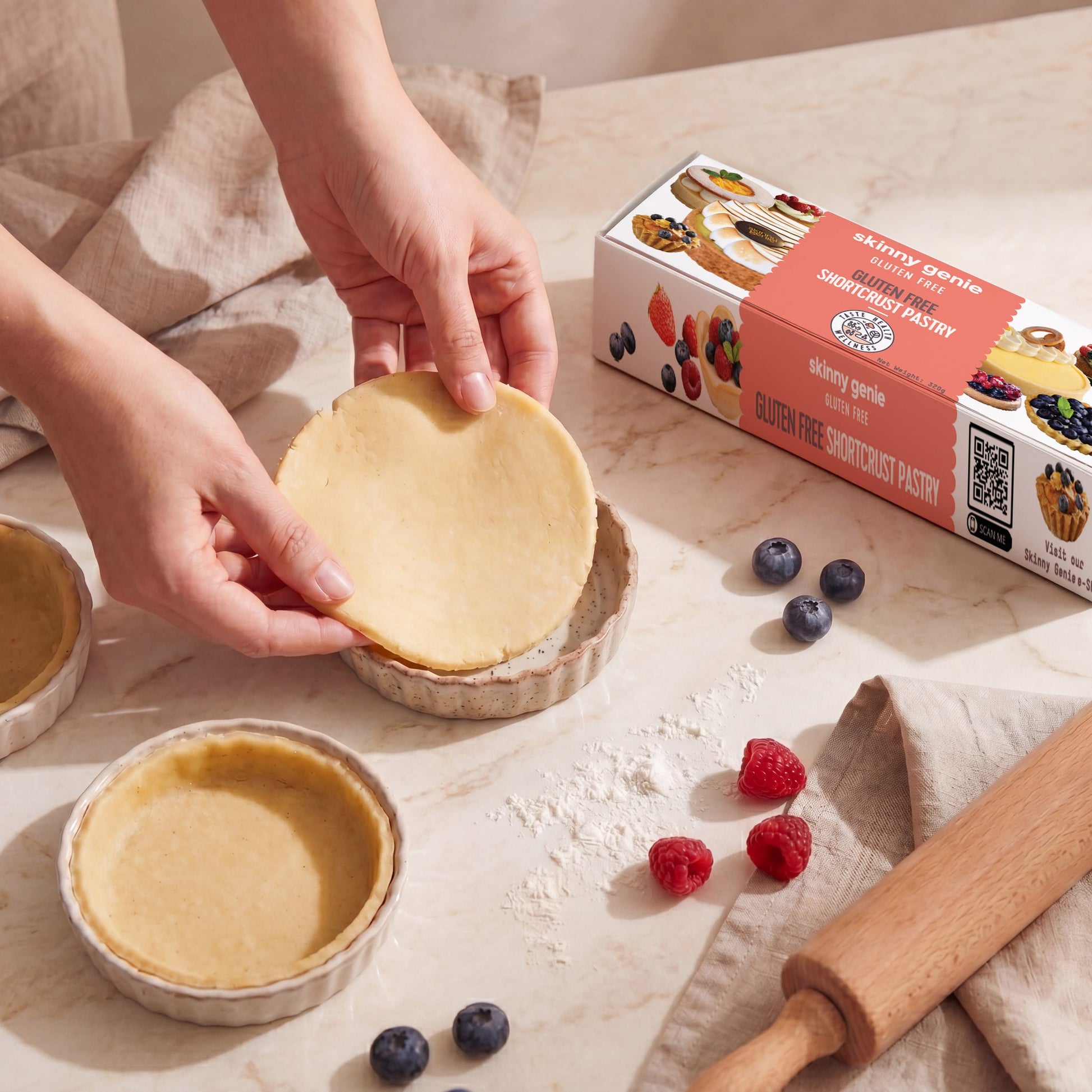 Skinny Genie gluten-free shortcrust pastry sheet — Coeliac UK certified