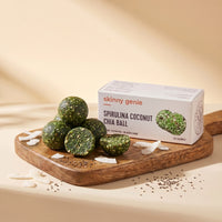 Skinny Genie gluten-free spirulina coconut chia protein ball, Coeliac UK certified