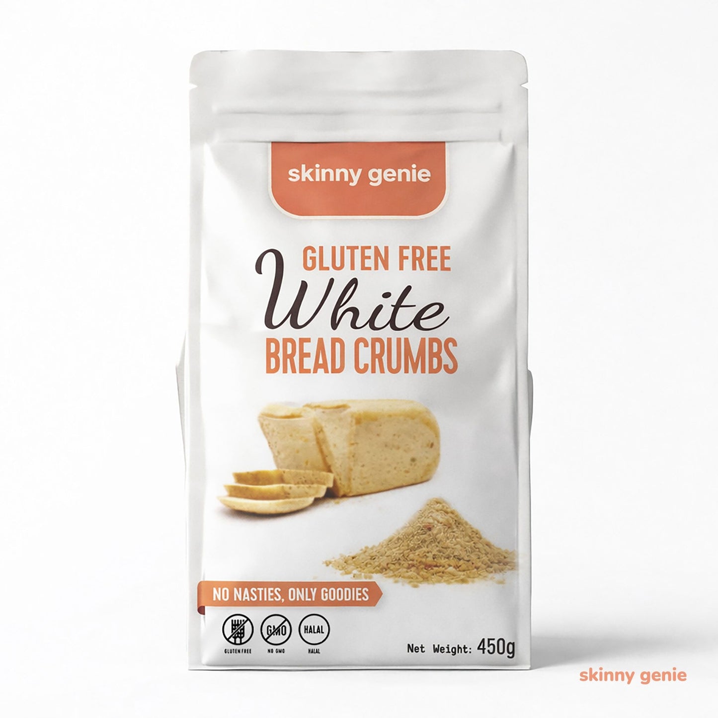 Gluten-free white bread crumbs in UAE — Skinny Genie baking essential
