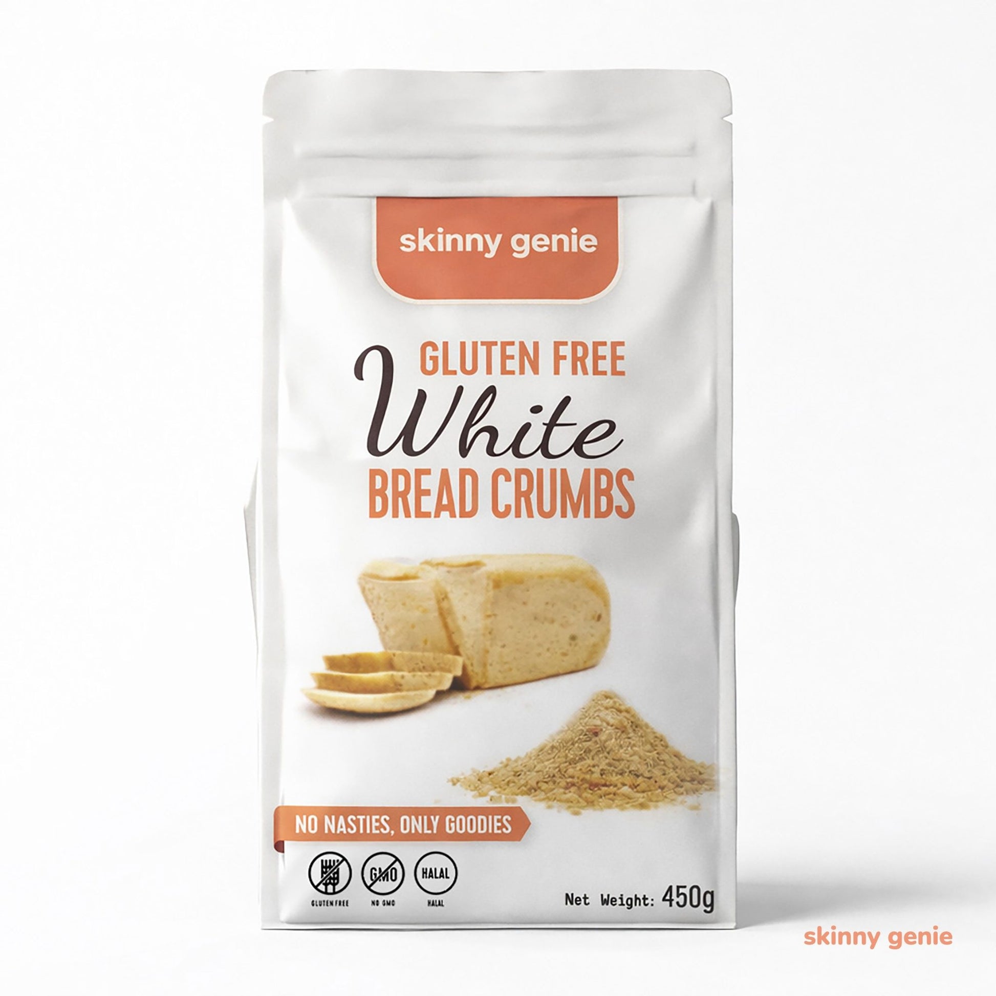 Gluten-free white bread crumbs in UAE — Skinny Genie baking essential