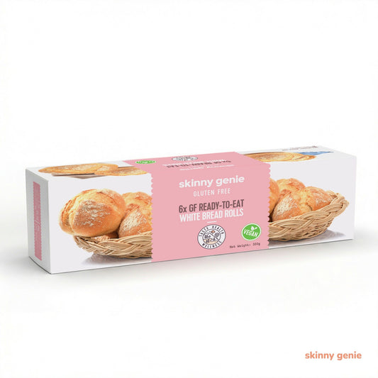 Gluten-free white bread rolls in Dubai — Skinny Genie soft, ready-to-eat rolls