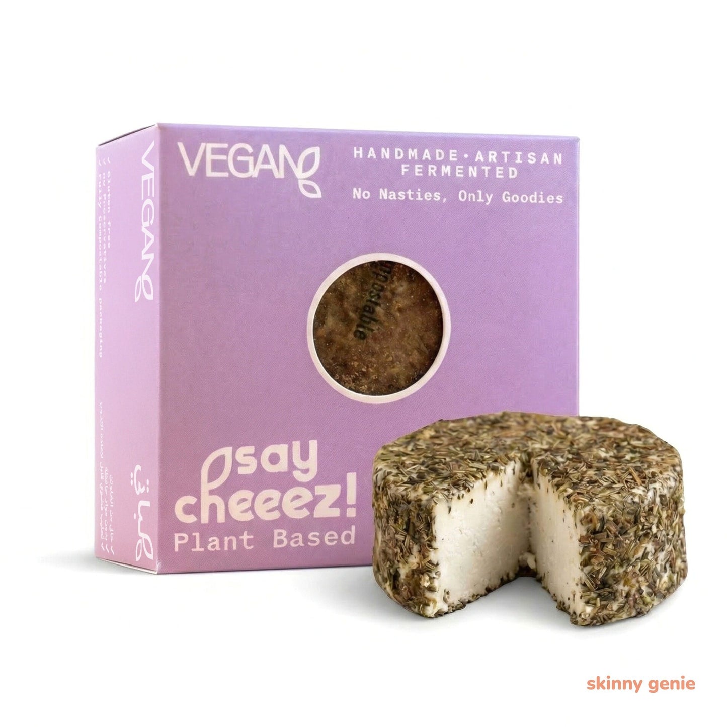 Vegan zaatar cheese in Dubai — Skinny Genie Middle Eastern-inspired dairy-free cheese