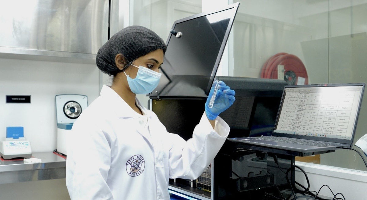 In-house laboratory ELISA testing of gluten-free products at Skinny Genie