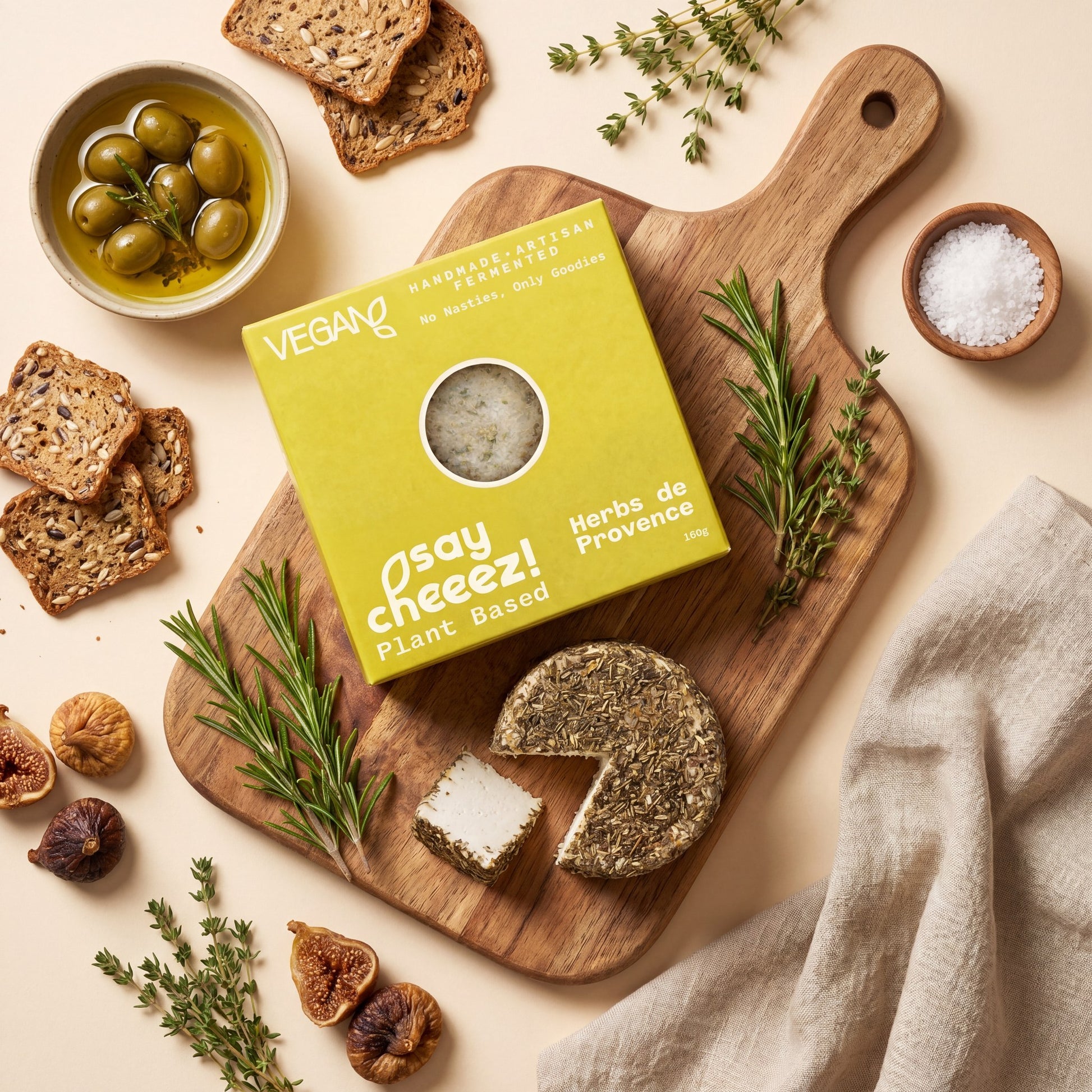 Skinny Genie vegan herbs de Provence cheese — dairy-free plant-based